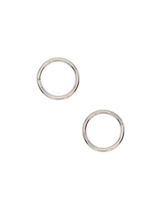 Lovisa Titanium fine sleeper earrings 6mm in silver