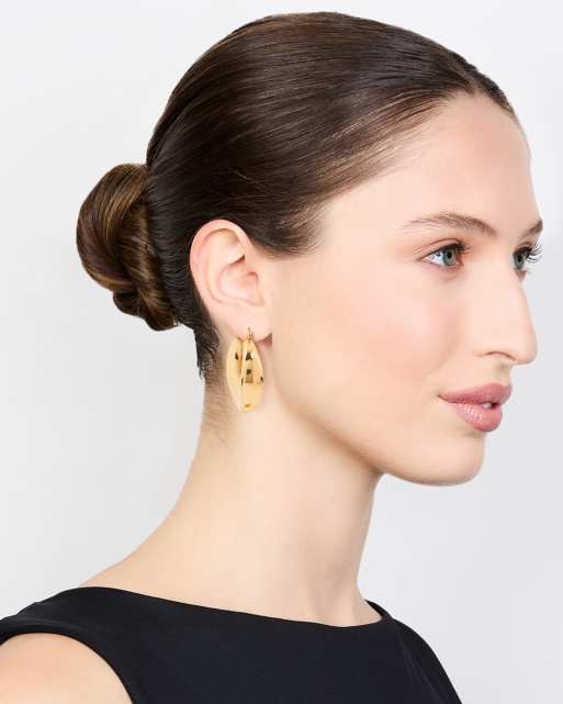 Lovisa Waterproof Gold Plated Stainless Steel Large Hoop Earrings In Gold