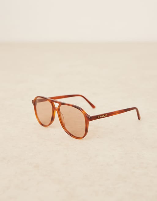 Lu Goldie Scout Aviator Sunglasses In Chestnut