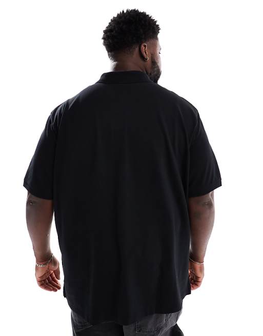 Lyle & Scott Plus Plain Polo Shirt In Black
