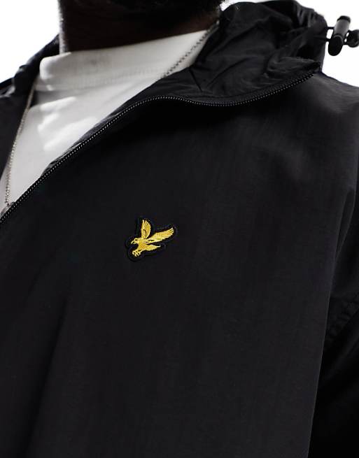 Lyle & Scott Plus Zip Through Hooded Jacket In Black