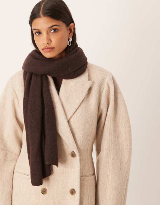 Mango Capsule Scarf And Gloves In Brown