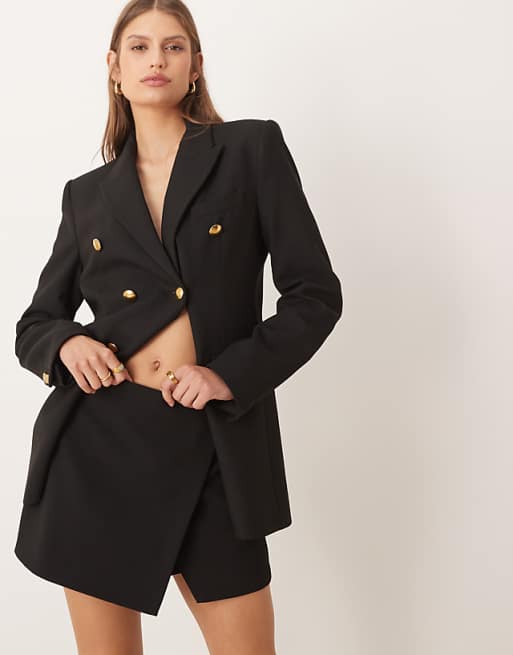 Mango Mini Skort Co-ord In Black