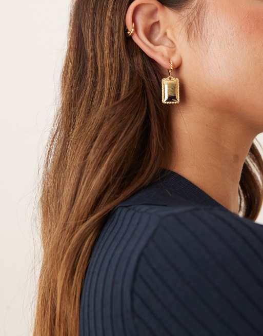 Mango Rope Deatil Earings In Gold