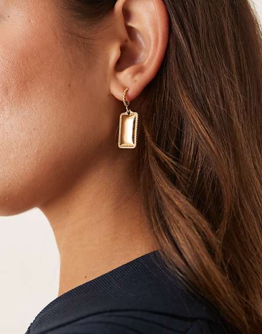 Mango rope deatil earings in gold