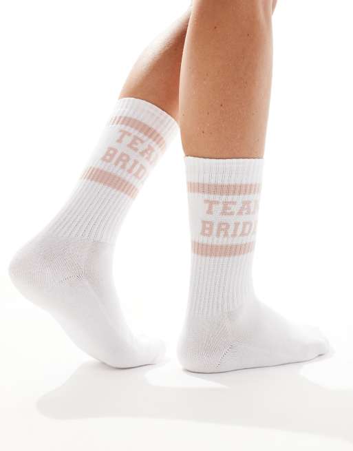 Maya Team Bride Socks In Frosted Pink