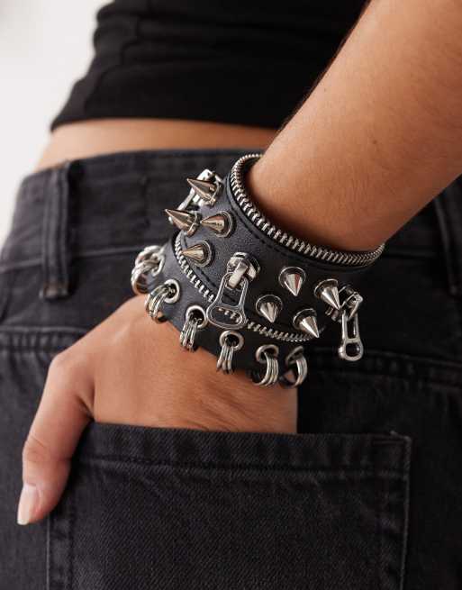 Minga London Metal Studs And Rivets Bracelet Set