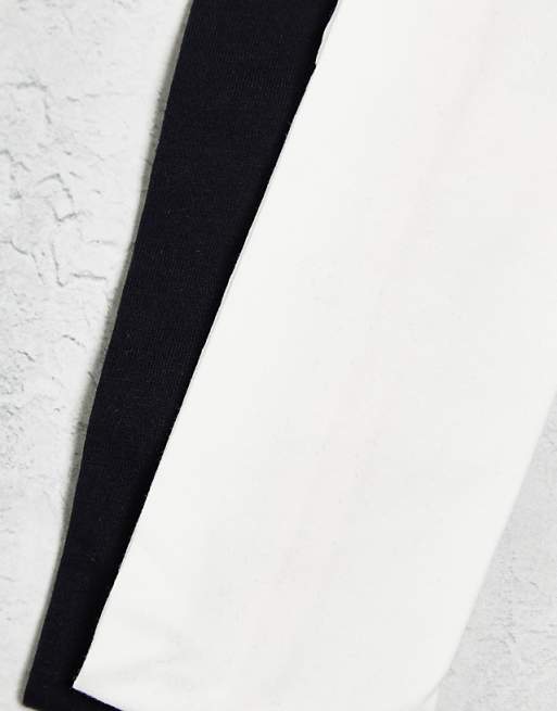 Monki 2 Pack Jersey Headband In Black And White