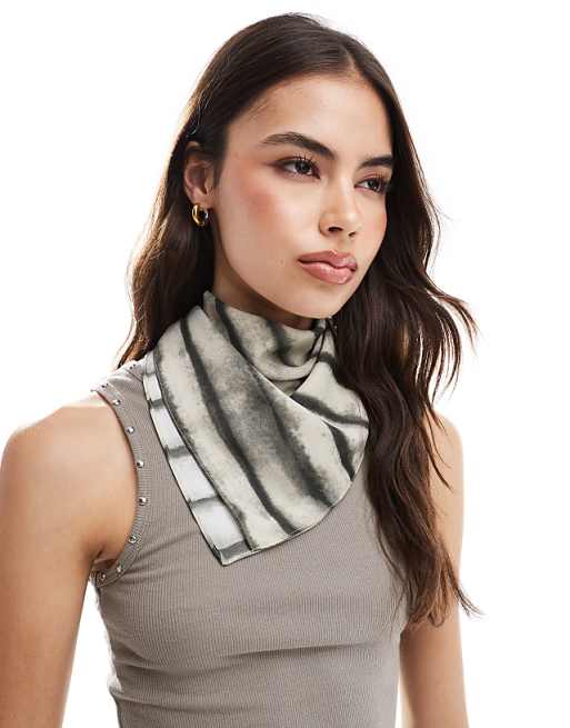 My Accessories blurred lines neck tie in multi colour
