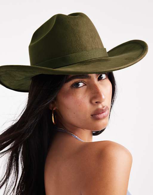 My Accessories cowboy hat in olive green