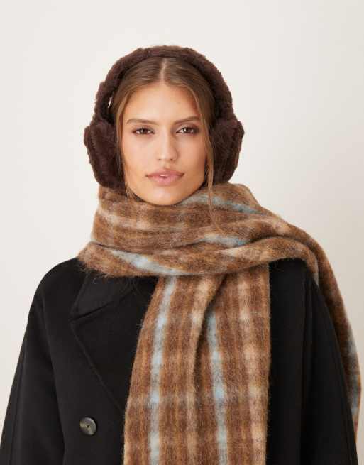 My Accessories Faux Fur Earmuffs In Brown