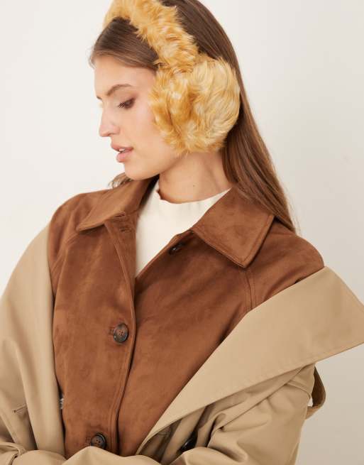My Accessories Faux Fur Earmuffs In Deer Print