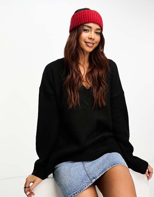My Accessories London Chunky Knitted Headband In Red