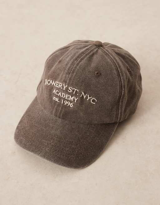 My Accessories Man Bowery Street Baseball Cap In Washed Brown