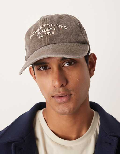 My Accessories Man bowery street baseball cap in washed brown