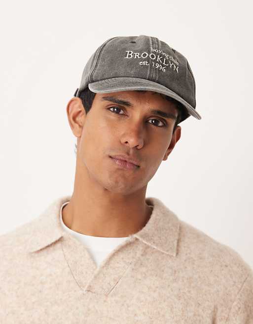 My Accessories Man brooklyn baseball cap in washed black