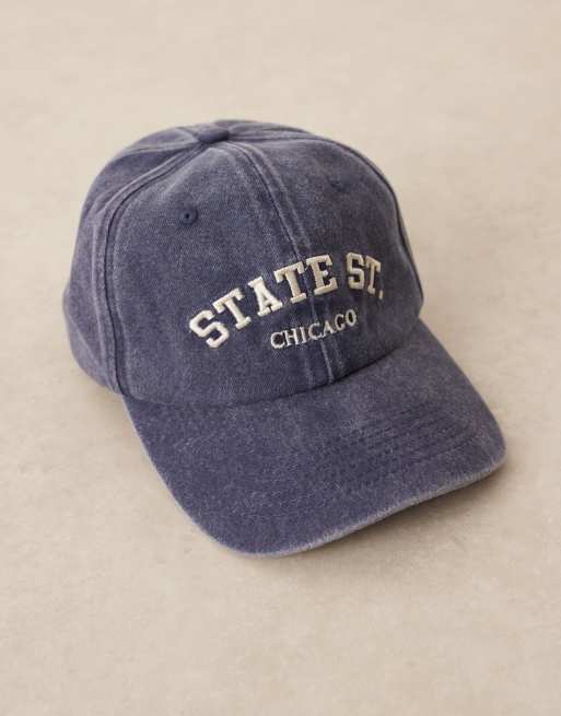 My Accessories Man State Street Baseball Cap In Washed Navy