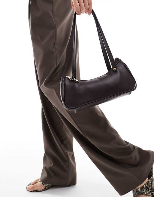 My Accessories Shoulder Bag In Dark Burgundy