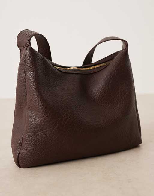 My Accessories Slouchy Shoulder Bag In Brown