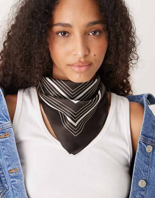 My Accessories stripe neck tie in brown