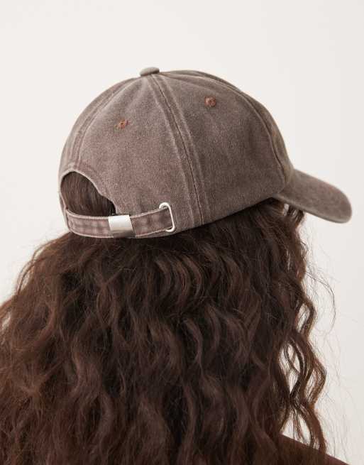 My Accessories Wellness Studios Baseball Cap In Washed Brown