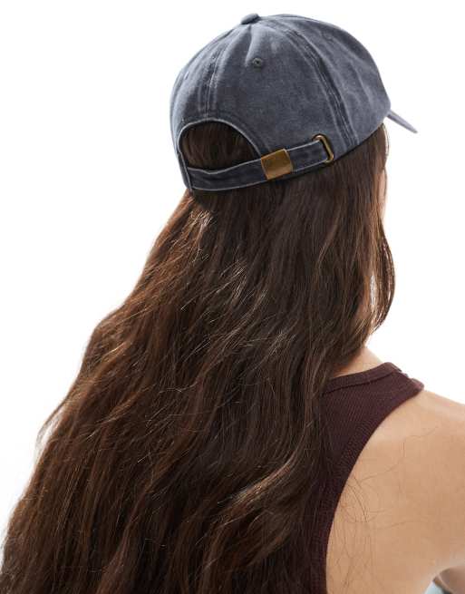 My Accessories Wellness Studios Baseball Cap In Washed Black