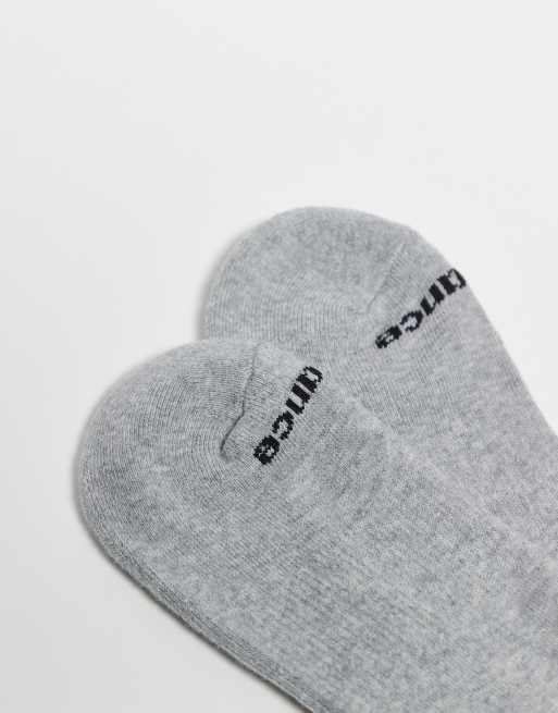 New Balance 3 Pack Embroidered Logo Crew Socks In Grey