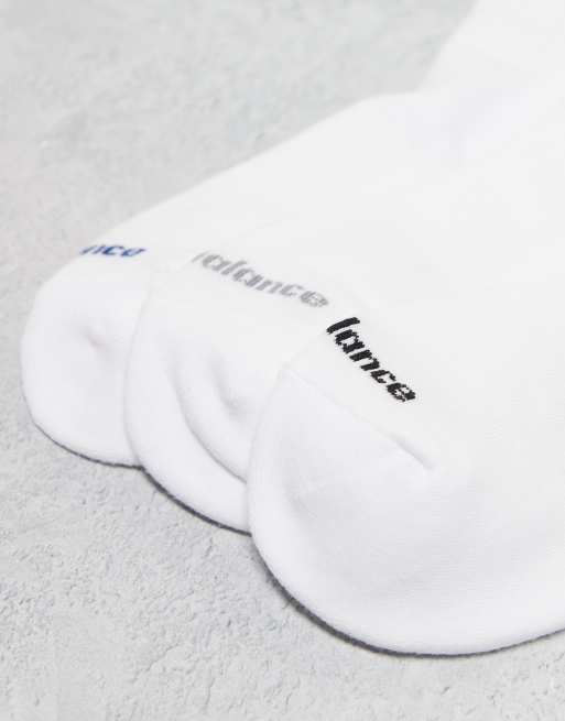 New Balance 3 Pack Script Logo Crew Socks In White