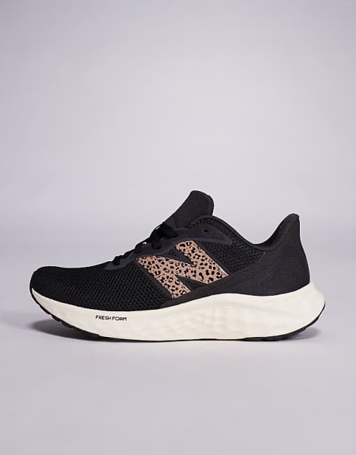 New Balance Arishi Running Trainers In Black And Leopard