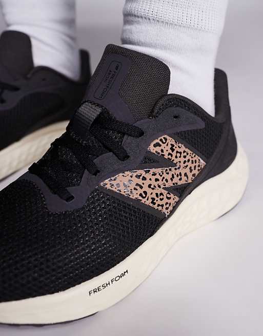 New Balance Arishi Running Trainers In Black And Leopard