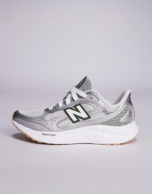 New Balance Arishi Running Trainers In Silver And Green
