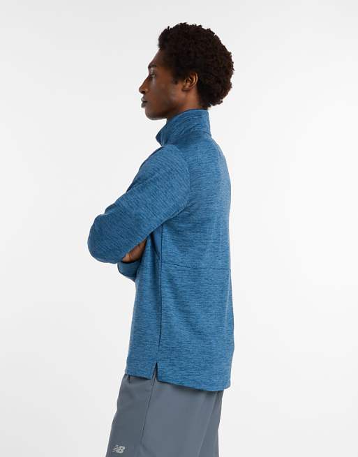 New Balance Athletics Heat Grid 1/2 Zip In Blue