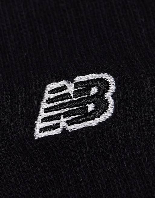 New Balance Embroidered Logo Crew Socks 3 Pack In Black