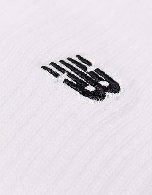 New Balance Embroidered Logo Crew Socks 3 Pack In White