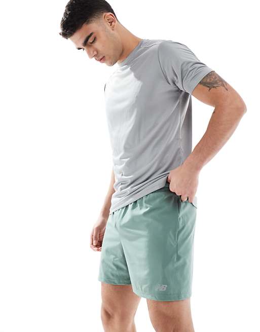 New Balance essentials 5 inch shorts in green