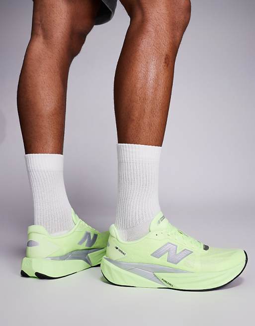 New Balance Fuelcell Rebel V5 Mens Running Trainers In Volt Yellow
