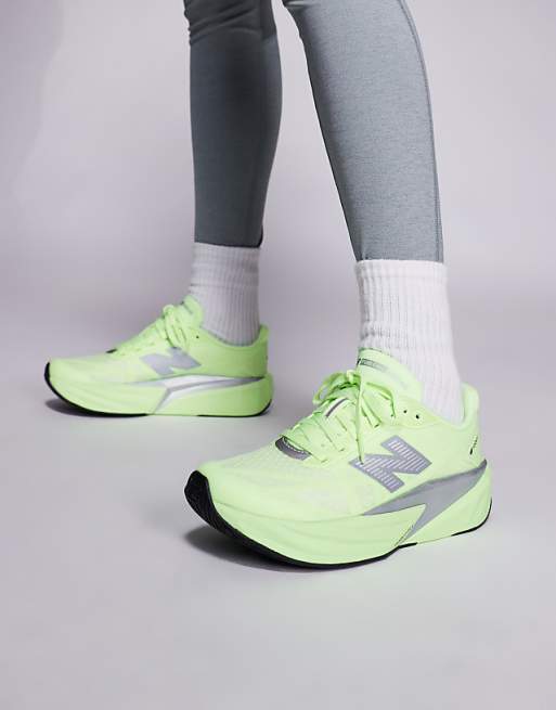 New Balance Fuelcell Rebel V5 Womens Running Trainers In Volt Yellow