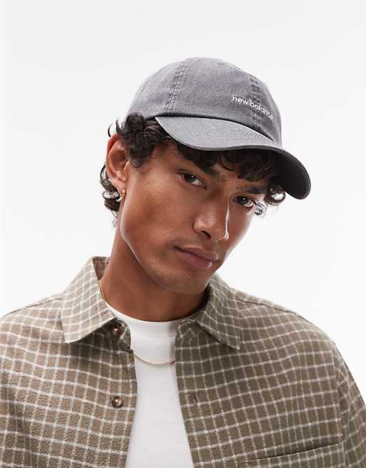 New Balance Linear Cap In Washed Black