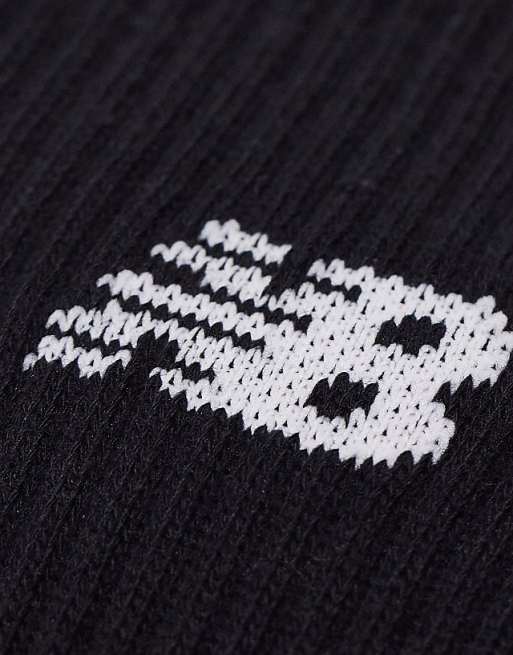 New Balance Logo Crew Socks 3 Pack In Black