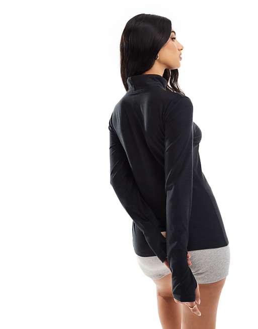 New Balance Performance 1/2 Zip Top In Black