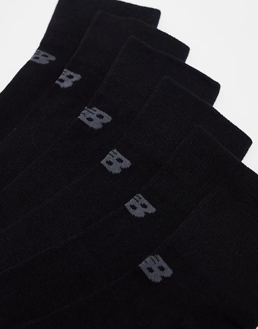 New Balance Performance Ankle Sock 6 Pack In Black