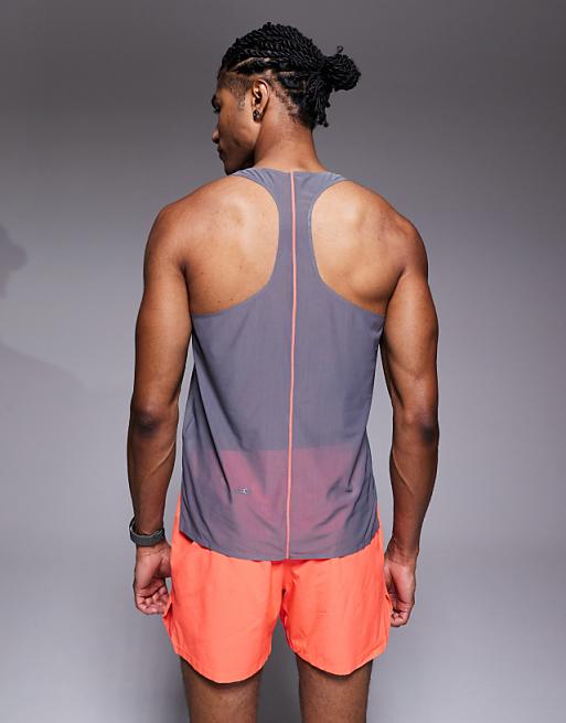 New Balance Race Day Ultra Light Tank Top In Grey