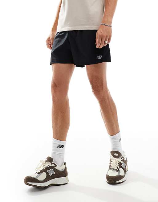 New Balance Sport Essentials Lined 5 Inch Shorts In Black