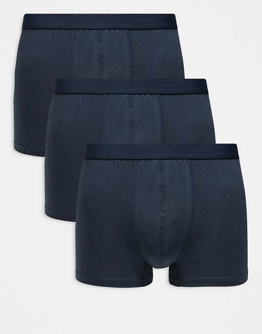 New Look 3 Pack Boxers In Navy