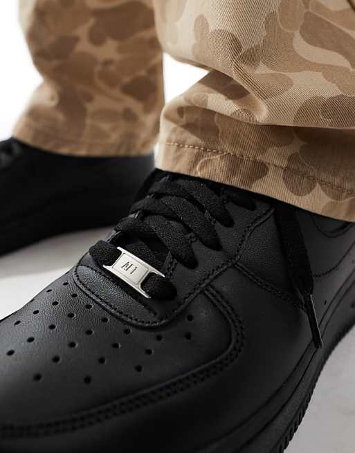 Nike Air Force 1 '07 Trainers In Triple Black