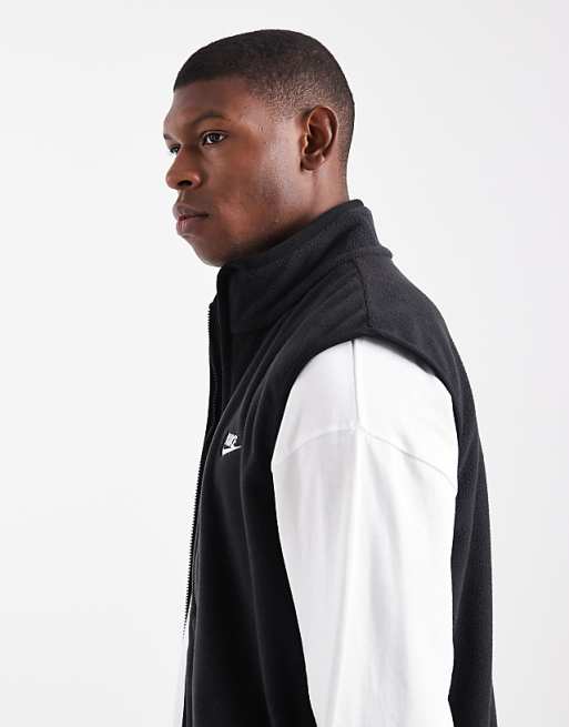 Nike Club Fleece Gilet In Black