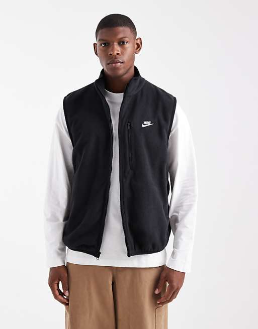 Nike Club fleece gilet in black