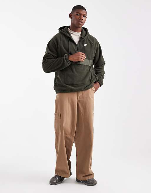 Nike Club Half Zip Fleece In Dark Green