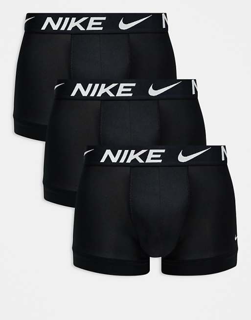 Nike Dri-Fit Essential Microfibre3 pack boxer briefs in black