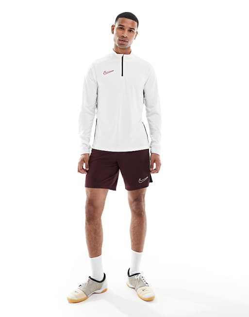 Nike Football Academy 25 Dri-FIT Quarter Zip Top In Cream